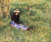 Camille Pissarro Woman and goats oil painting picture wholesale